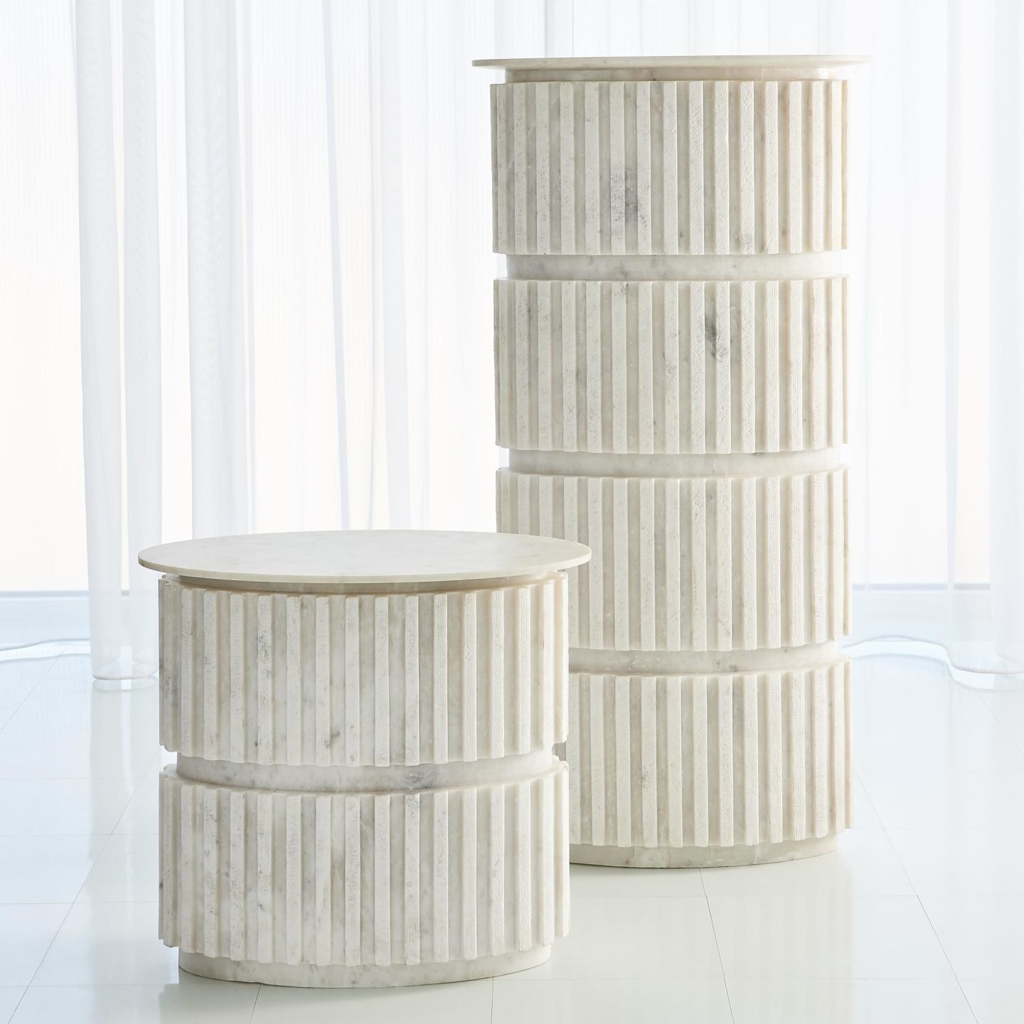 Studio A 7.91129 Channel Oval Accent Table-White Marble.jpg